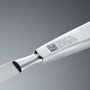 Metal scalpel laser marking