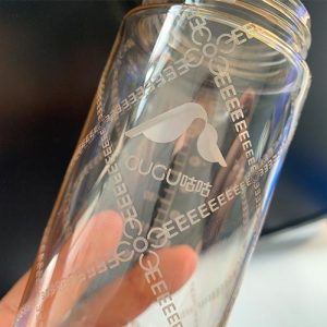 Cosmetic bottle laser marking